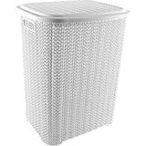Örgü Kirli Çamaşır Sepeti 65 Litre - Beyaz