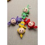 Örgü Teletabiler Anahtarlık - Sevimli Amigurumi Çanta Aksesuarı Ve Hediye