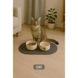 ÖRGÜM 1 Adet Kedi Köpek Beslenme Paspası Kedi Köpek Mama Altlığı 50x30 Cm ( MAMA KABLARI DAHİL DEĞİLDİR )