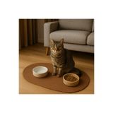 ÖRGÜM Kedi Köpek Beslenme Paspası Kedi Köpek Mama Altlığı 50x30 Cm ( MAMA KABLARI DAHİL DEĞİLDİR )
