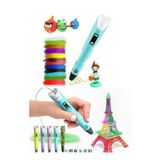ORH 3d Pen - 3d Üç Boyutlu Yazıcı Kalem Printer 3 Renk Filament