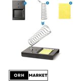 ORH MARKET 1 Adet Süngerli Metal Yaylı Kalem Havya Standı Ergonomik Tasarım ile Lehimleme Kolaylığı