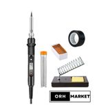 ORH Market 80w Lcd Lehimleme Seti – Dijital Havya, Metal Stand, Lehim Pastası Ve Elektrik Bandı