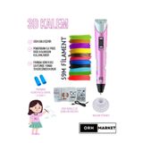 ORH Market PEMBE 3d Pen Yazıcı Kalem 3d Kalem –PLA Filament (TOPLAM 59M) + Usb Kablo