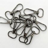 Orhan Çanta 1.5 cm Yaylı Kanca Siyah Nikel (Antrasit) - Metal Çanta ve Cüzdan Askı Klipsi - 25 Adet - Altın - Gümüş - Siyah - 20
