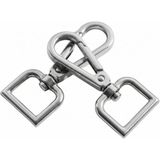 Orhan Çanta 2.5 cm Kare Kanca Nikel (Gümüş) - Metal Çanta ve Cüzdan Askı Klipsi - 20 Adet - Aksesuar