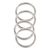 Orhan Çanta 50 Adet Gümüş Ezme Anahtarlık Halkası - 2.5 cm Nikel Metal Halka (Zincirsiz)