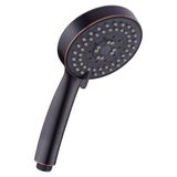 orhemus 5 Fonksiyonlu El Duş Başlığı - Yüksek Basınçlı Banyo Spa Armatürü, 10 cm Yağla Pürüzsüzleştirilmiş Bronz Kaplama