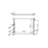 Ori Bfı052022 Motor Su Radyatoru Brazıng Brava-Bravo Marea 1.6 16V 96-02 Klımalı Otomatık Sanzuman. 475X395x22