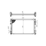 Ori Bfr016022 Motor Su Radyatoru Brazıng Transıt 2.4D 00-06 Klımasız Manuel Sanzuman 620X378x26-S