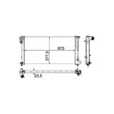 Ori Bpe017022 Motor Su Radyatoru Brazıng Partner-Berlıngo-Xsara-306 1.9Dzl Dw8 98-02 Manuel Sanzuman 667X358x22 Or