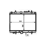 Ori Bpe025022 Motor Su Radyatoru Brazıng P406 Ym - C5 Em 380X548x26 Otomatık Sanzuman S
