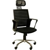Orianna Design Fileli Başlıklı Siyah Yönetici Koltuğu