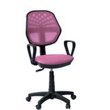 Orianna Design Fileli Döner Koltuk Pembe Plastik Materyal ile Tekerlekli Ofis Koltuğu
