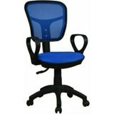 Orianna Design Mavi Ofis Sandalyesi Fileli Koltuğu Metal Tekerlekli Ergonomik Tasarım