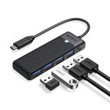 Orico 4 Portlu Type-C To USB 3.0 Yüksek Hızlı 5 Gbps Siyah Çoklayıcı Hub