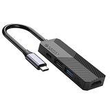 ORICO Aktif Hub USB-C 4'ü 1 arada TDI HDMI 4K@30Hz, PD 55W, 1 Port USB 3.1, 1 Port USB 2.0