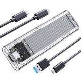 ORICO M.2 NVMe SSD Muhafaza, USB 3.2 Gen 2 (10 Gbps), Şeffaf Harici Katı Hal Sürücü Adaptörü Muhafazası 2280 2260 2242 2230 PCI-E M2 M-Key SSD için, USB Tip C Dönüştürücü Kılıf-TCM2 Gümüş