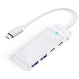 Orico PAPW2AC-C3-015-WH 4 Portlu Type-C to USB 3.0 / Type-C PD 100W Yüksek Hızlı 5Gbps HUB Çoklayıcı Beyaz