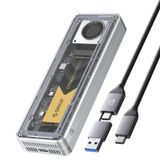 ORICO Soğutma Fanlı 40Gbps M.2 NVMe SSD Muhafaza, Aletsiz Kurulum Alüminyum Kristal NVMe Kasa, Destek 2280 M2 Katı Hal Sürücüsü, Thunderbolt 3/4 USB4/3.2/3.1/3.0 ile Uyumlu