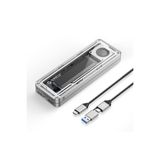 Orico Thunderbolt 4 M.2 NVMe SSD Kutusu, 40Gbps, Dahili Fanlı, Şeffaf Tasarım ORC AAGM2 U4