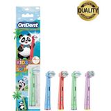Orident Kids - Çocuklara Özel Oral-B Uyumlu 4 Adet Yedek Başlık – Nazik Temizlik ve Diş Eti Koruması - 4 Paket