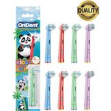Orident Kids - Çocuklara Özel Oral-B Uyumlu 8 Adet Yedek Başlık – Nazik Temizlik ve Diş Eti Koruması - 8 Paket