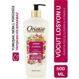 Oriense 500 ml Nemlendirici Vücut Losyonu E Vitamini ve Gliserin ile Cilt Koruyucu Etki - Bahar Çiçekleri Nemlendirici Vücut Losyonu - Geliştirilmiş Cilt Koruması ve Hızlı Emilim