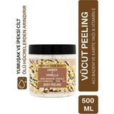 Oriense Vücut Peelingi 500 ml - Kayısı Çekirdeği ve Fındık Kabuğu Granülleri ile E Vitamini İçerir - Amber & Vanilya Vücut Peelingi 500 ml - Sıcak Vanilya Ve Amber Zenginliği, Acı Badem Yağı Ve E Vitaminli