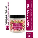 Oriense Vücut Peelingi 500 ml - Kayısı Çekirdeği ve Fındık Kabuğu Granülleri ile E Vitamini İçerir - Bahar Çiçekleri Vücut Peelingi 500 ml - Papatya Özlü Vücut Peelingi, Nazik Ferahlık ve Pürüzsüz Nemlendirme