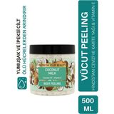 Oriense Vücut Peelingi 500 ml - Kayısı Çekirdeği ve Fındık Kabuğu Granülleri ile E Vitamini İçerir - Hindistan Cevizi Sütlü Vücut Peelingi 500 ml - Hindistan Cevizi Yağı ve E Vitamini ile Nazik Arınma