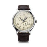Orient Kurmalı Otomatik Deri Kahverengi Kristal Mineral Cam 41 Mm Erkek Kol Saati