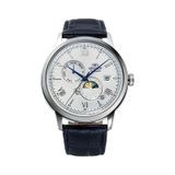 Orient Kurmalı Otomatik Deri Siyah Beyaz Kadran Sun&Moon 42 mm Erkek Kol Saati