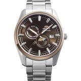 Orient Sun&moon RA-AK0313Y30B Kurmalı Otomatik Çelik Gri Kahverengi Kadran Safir Cam 42 mm Erkek Kol Saati - tek ebat