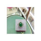 Oriental Kuyumculuk Jewellery Hürrem Sultan yüzüğü Zümrüt taşlı damla gümüş yüzük