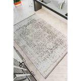 Oriente Home Avangard Desenli Gri Şönil Makine Halısı Kaymaz Taban Yıkanabilir Mutfak Halısı 7410