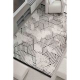 Oriente Home Geometrik Desenli Yıkanabilir Kaymaz Taban Şönil Halı Gri Siyah Yolluk 7811
