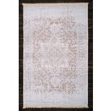 Oriente Home Klasik Halı Krem Yıkanabilir Şönil Dokuma Saçaklı Kaymaz Taban Salon Halısı 7409