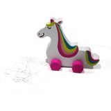 Original Boutique Ahşap Ipli Eğitici Yürüme Arkadaşı Sevimli Unicorn