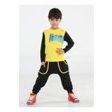 Original T-rex Sarı - Siyah Pantolon + T-shirt Takım