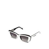 Original Vintage Sunglasses Gloss Double Gd 01 White Asetat Unisex Güneş Gözlüğü - Beyaz
