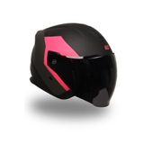 Origine Palio 2.0 Eko Mat Siyah-Pembe Güneş Vizörlü Açık Kask