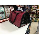 Orijin Kedi Köpek Deri Flybag Taşıma Çantası Fusya 42X26X25 cm