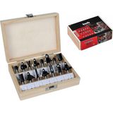 Orijinal 15 Parça Freze Ucu Seti (Ahşap Için Freze Aksesuarları, 8 mm Sap, Farklı Profil Frezeleme, Ahşap Saklama Kutusu) - 49757291