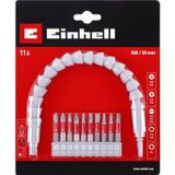 Orijinal Einhell 11 Parça Bit Seti (300 mm Esnek Mil, Kalıcı Mıknatıs, 10 Adet 50 mm Bit, Krom
