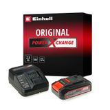 Orijinal Einhell 18 V 2.5 Ah PXC Başlangıç Kiti (Akü & Şarj Cihazı, 18 V, Maks. Güç 720 W, Tüm PXC cihazları için, akü yönetim sistemi, 3'lü LED gösterge) - 4512097