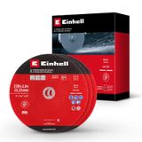 Orijinal Einhell 3 Parça İnce Metal Kesme Diski Seti, Ø 230 mm (2 mm Kalınlık, MPA Sertifikalı, Uzun Ömürlü, Hassas ve Düşük Çapaklı Kesimler, Avuç Taşlamalar için) - 49711523