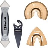 Orijinal Einhell 4 Parça Raspalama Uç Seti (Raspalama Aksesuarları, Starlock Sistemi, Fayanslar Için, Delta Törpü, Segment Testere Bıçağı, Kazıyıcı, Derz Düzeltici).