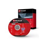 Orijinal Einhell 5 Parça İnce Metal Kesme Diski Seti, Ø 115 mm (1 mm Kalınlık, MPA Sertifikalı, Uzun Ömürlü, Hassas ve Düşük Çapaklı Kesimler, Avuç Taşlamalar için) - 49711521