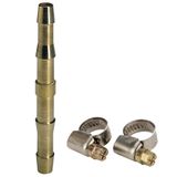 Orijinal Einhell Çift Taraflı Hortum Bağlama Borusu 6 mm R1/4 (kompresör aksesuarı, sağlam pirinçten yapılmıştır, basınçlı hava hortumları için, 2x kelepçe dahil) - 4139310